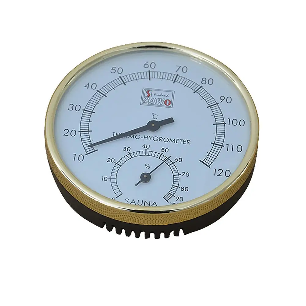 

Sauna Thermometer Metal Dial Hygrometer Humidity Temperature Measurement Meter Indoor Room Accessory