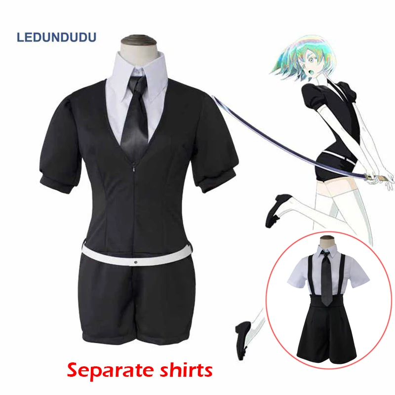 

Houseki no Kuni Phosphophyllite Jumpsuits Shirts set Land of the Lustrous Bort Diamond Summer Rompers Uniform Cosplay costumes