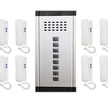 XinSiLu безопасности прямая Пресс ключ видео-телефон двери для 8 квартир, 2-проводной аудио система внутренней связи