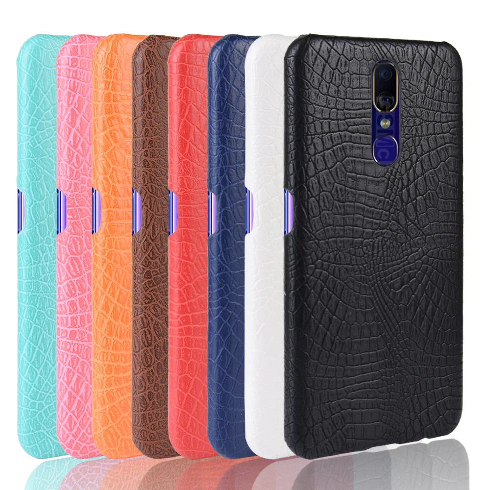 

Luxury Crocodile Snake Leather Case for OPPO F11 F9 A1K A5S AX5S Cover Hard Back Cover For V15 Pro R19 R17 A9 A7 A5 A7X Y83