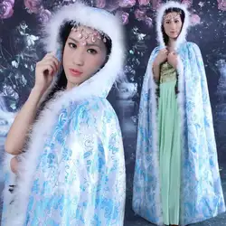 Толстый Китайский древних queen наложниц плащ леди Карнавальная одежда с цветочным принтом Фея халат Flim и этап Perfoamance костюм