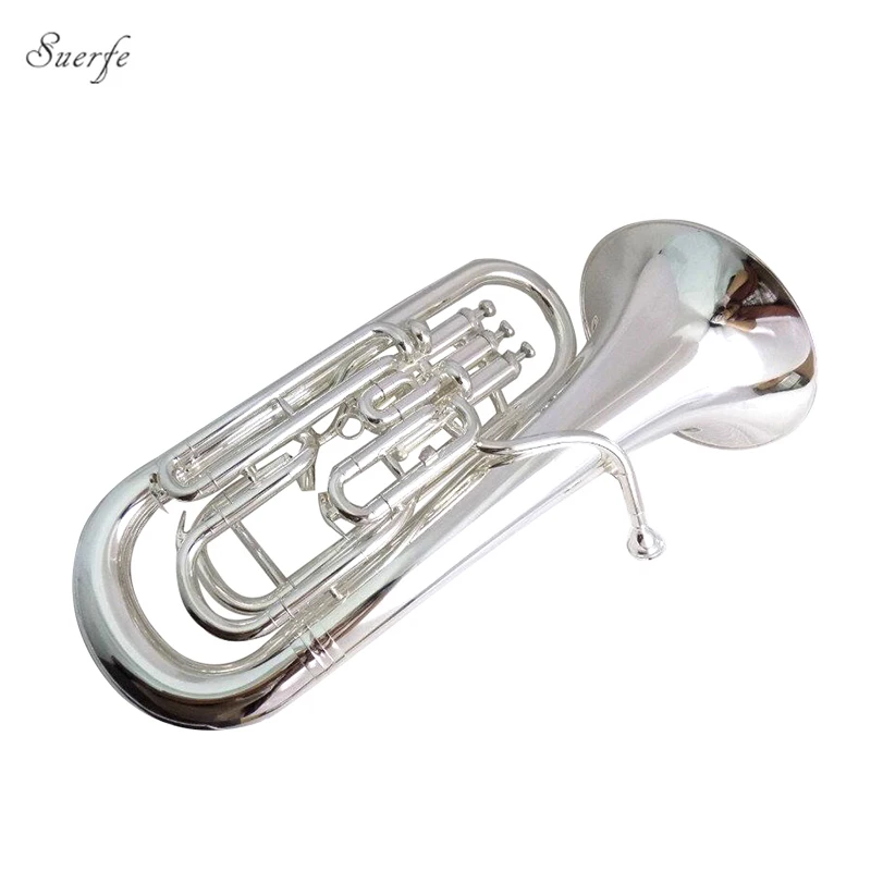 

JinBao High Grade Bb key 3+1 Piston Euphonium With Compensating system Silver plated with ABS case