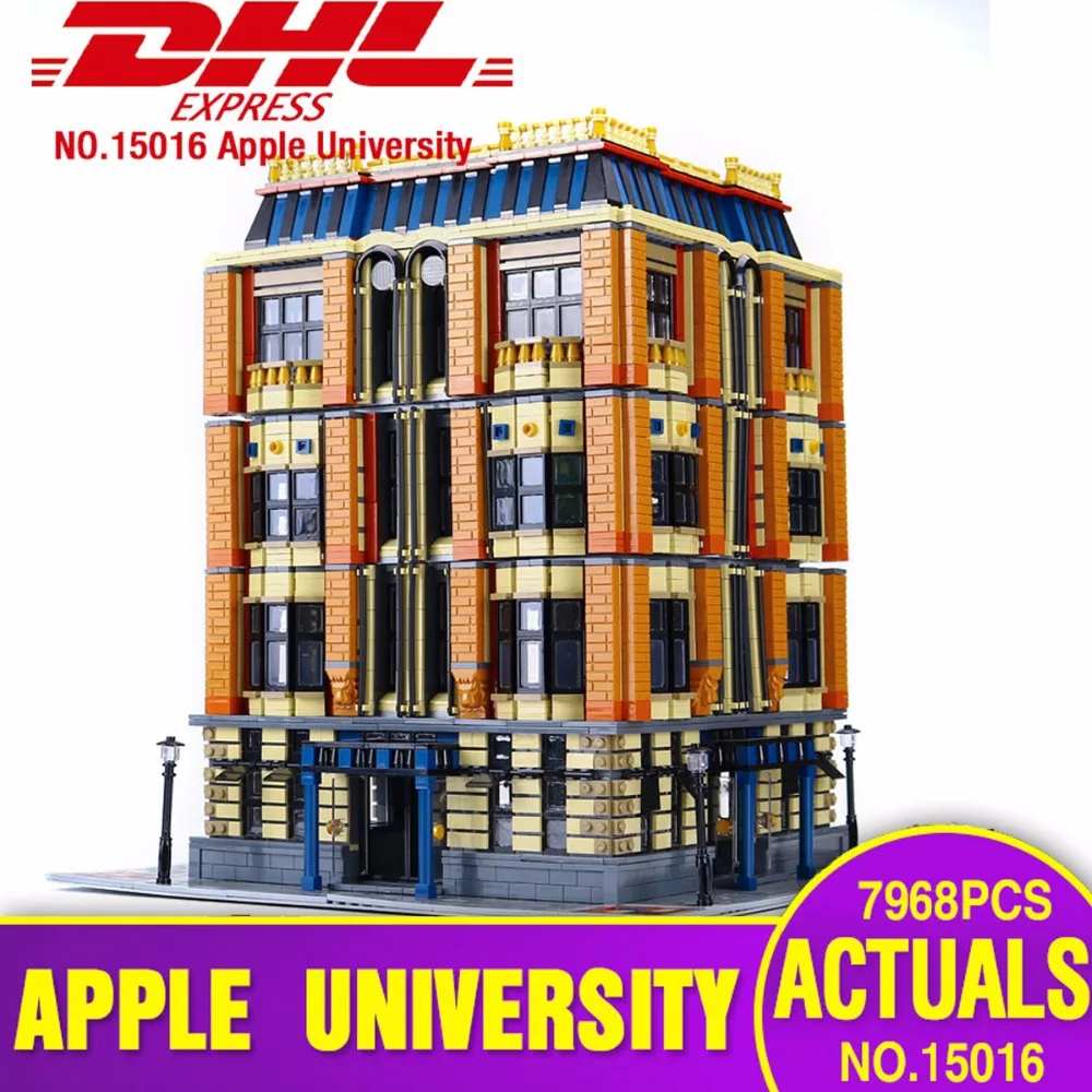 

DHL Free shipping Lepin 15016 Steet MOC Creative Series The Apple University Set Building Blocks Bricks legoing Toys as Gift