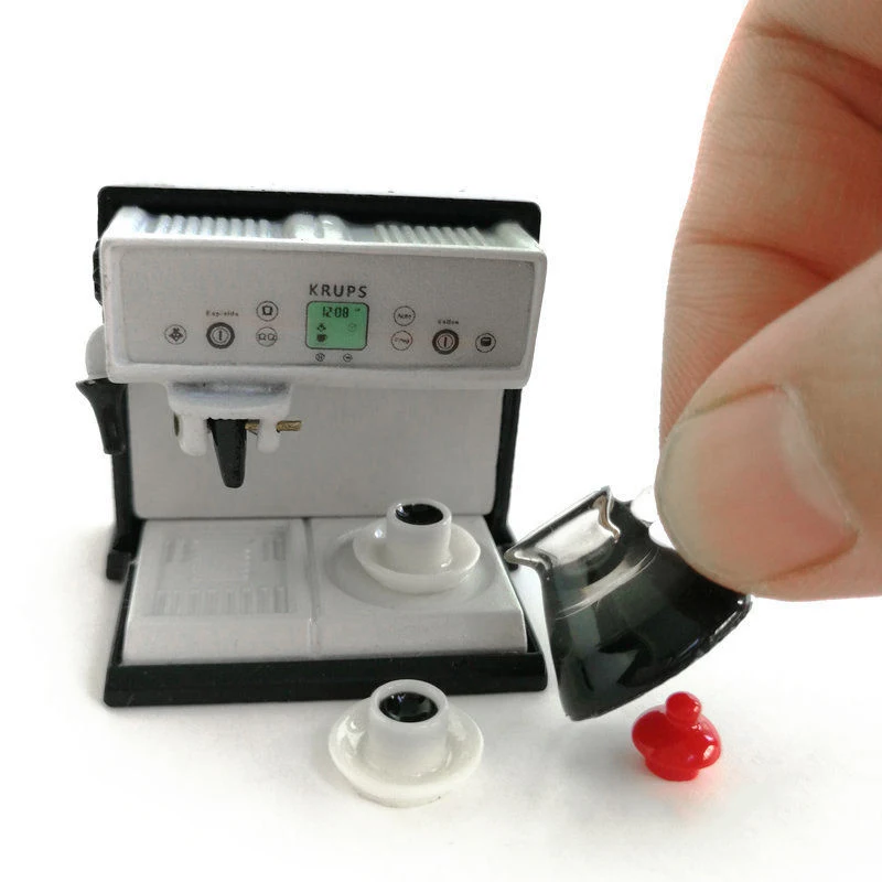 Dollhouse 1:12 Miniature Kitchen Expresso Coffee Maker Machine with Pot Cup Set YJS Dropship Dollhouse 1:12 Miniature Kitchen Expresso Coffee Maker Machine with Pot Cup Set YJS Dropship