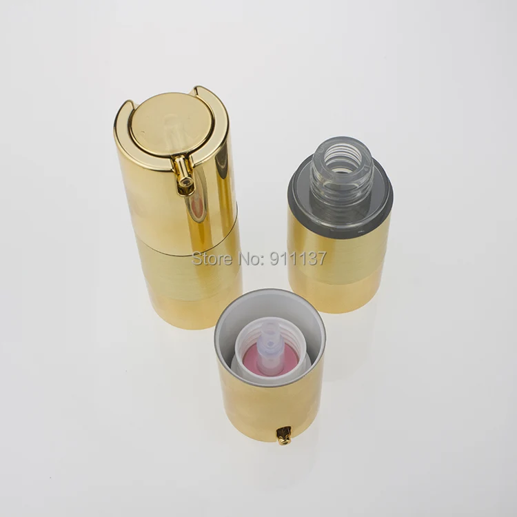 Ouro Airless Garrafa Atacado pp m Frasco Mal Ventilado Sud Za213 15 ml 6 Garrafas reutilizáveis