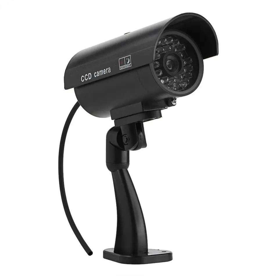 Поддельные пустышки камеры пуля водонепроницаемый открытый Крытый безопасности CCTV камеры наблюдения мигающий красный светодиодный светильник поддельные камеры