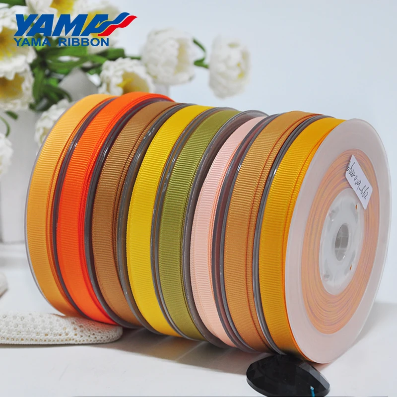 YAMA 1/8 дюйма 3 мм 350 ярдов/партия желтое золото серии оптовая продажа атласная лента