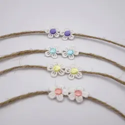 4 Цвета/lot ручной милый цветок оголовье HEDWEAR Искусственный Цветок Резинки для волос новорожденный Головные уборы Подставки для фотографий