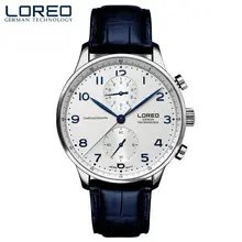 LOREO best genuine simple college wind blue needle blue digital water resistant new fashion simple men’s blue quartz watches