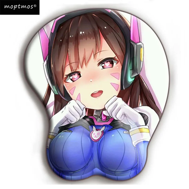 Najtaniej Podkładka pod mysz anime Overwatch D. VA podkładka pod mysz 3D żel silikonowy ergonomiczna podkładka pod mysz z podpórką pod nadgarstek podkładka pod mysz dva
