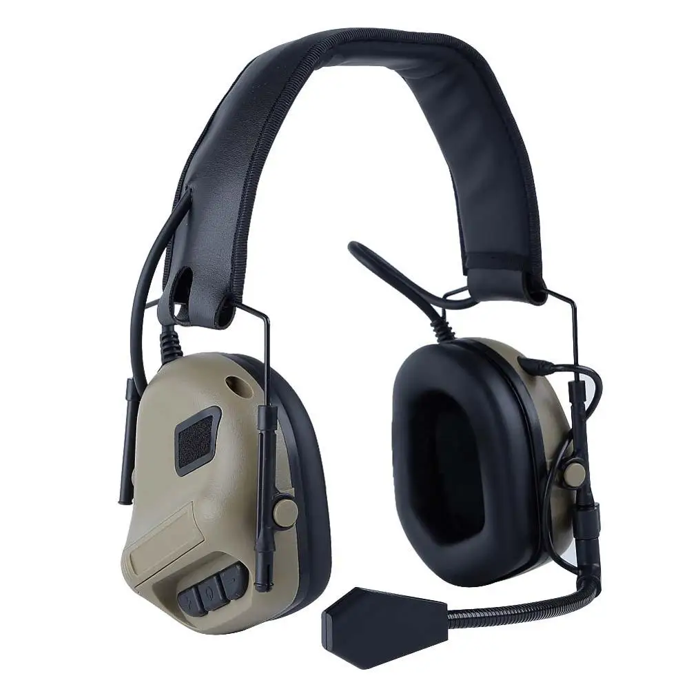 Tactical Headset Hunting Airsoft Headphones Military Shooting Headset Ear Protection Earphone hunting Accessories - Цвет: C