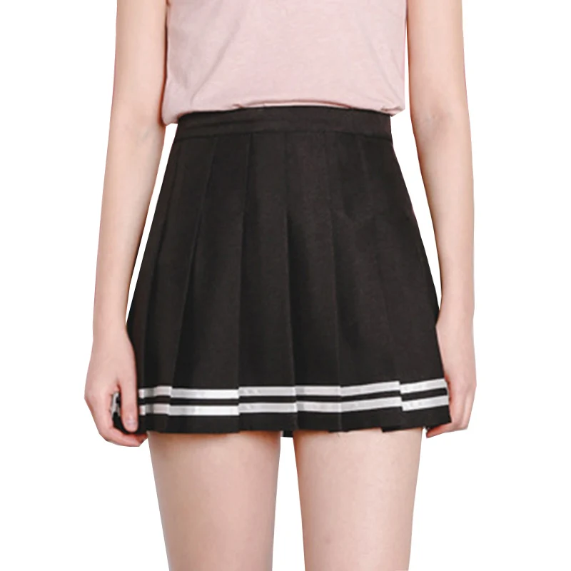 2018 High Waist Pleated Skirt Summer Anime Cosplay School Uniform