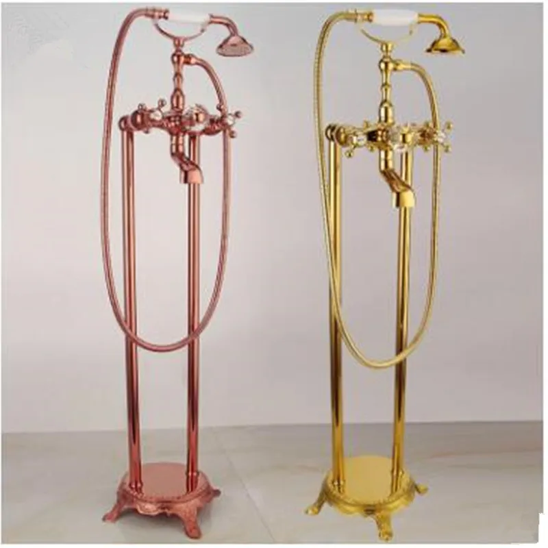 Flower shower bathtub single faucet classical all-copper gold bathtub faucet Flower Shower