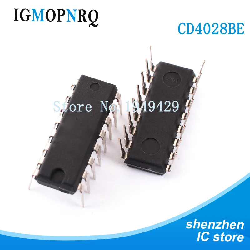 10PCS/lot CD4028BE DIP16 CD4028 Encoder, decoder, multiplexer and ...