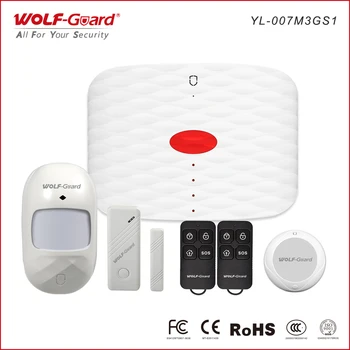 

Wolf-Guard DIY 3G GSM Wireless Home Alarm Security System SOS IOS Andriod APP Control PIR Motion Detector Door Window Sensor