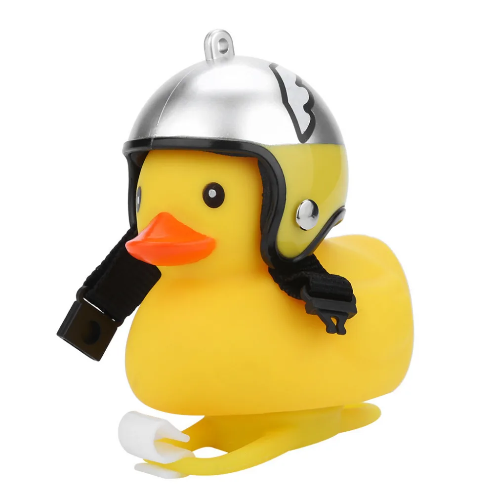 Bicycle headlights cartoon duck headlights flashing duck horn lights riding safety warning lights at night (1)