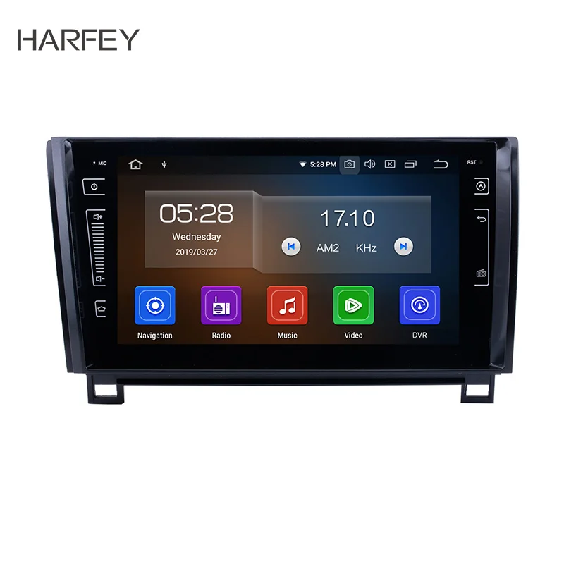 Harfey Android 9,0 9 "2Din GPS автомобильный радиоприёмник для 2006-2015 Toyota Sequoia Tundra Авто Стерео сенсорный экран мультимедийный плеер