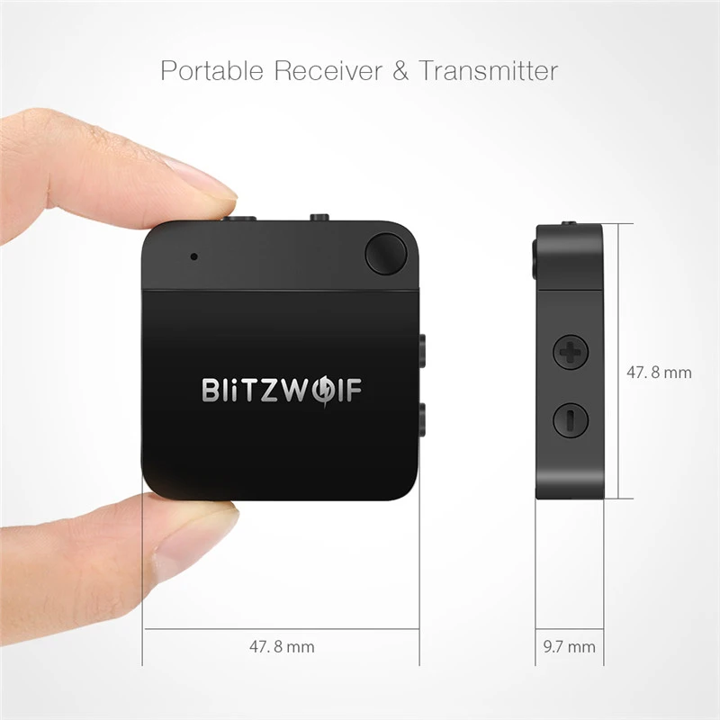 BlitzWolf bluetooth V4.1 музыкальный приемник передатчик APTX 3 5 мм AUX Беспроводной аудио 2 в 1