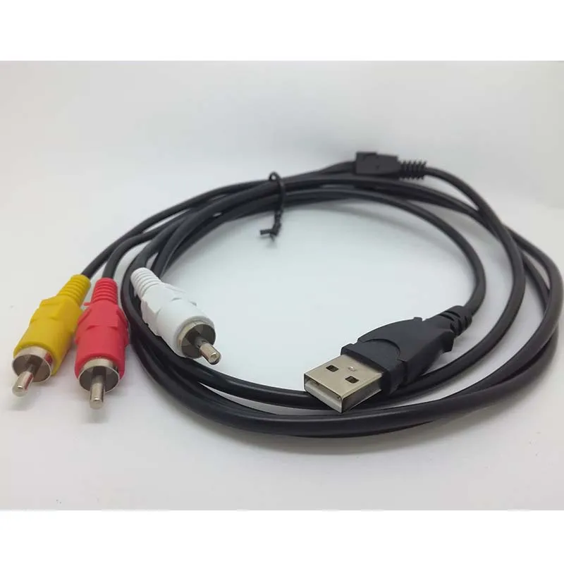 3 RCA 3rca папа к USB 2,0 папа композитный адаптер Аудио Видео AV HDD DVR кабель для передачи данных Шнур