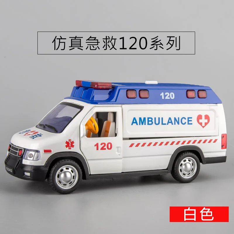 

1:24 Family Fun alloy Sound &Light ambulance model car in china /Ambulance,Die cast emergency rescue vehicle toy for Kids