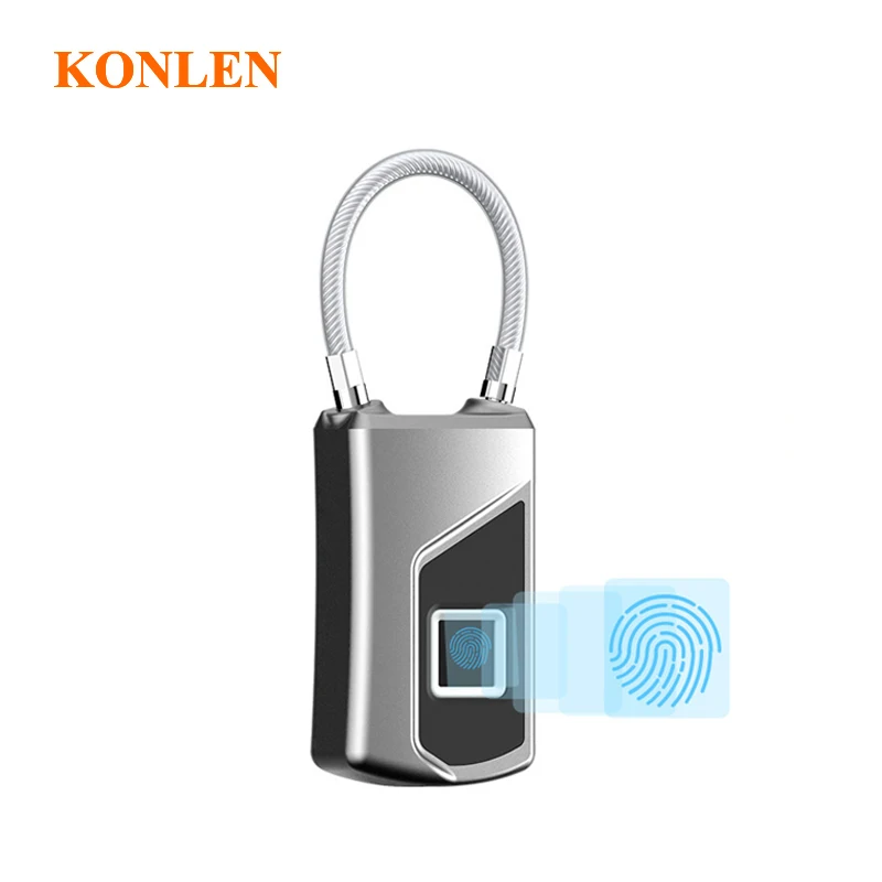 

Biometric fingerprint Smart Door Lock Portable Padlock Luggage Bag Bike Drawer security USB Keyless Locker Waterproof Outdoor