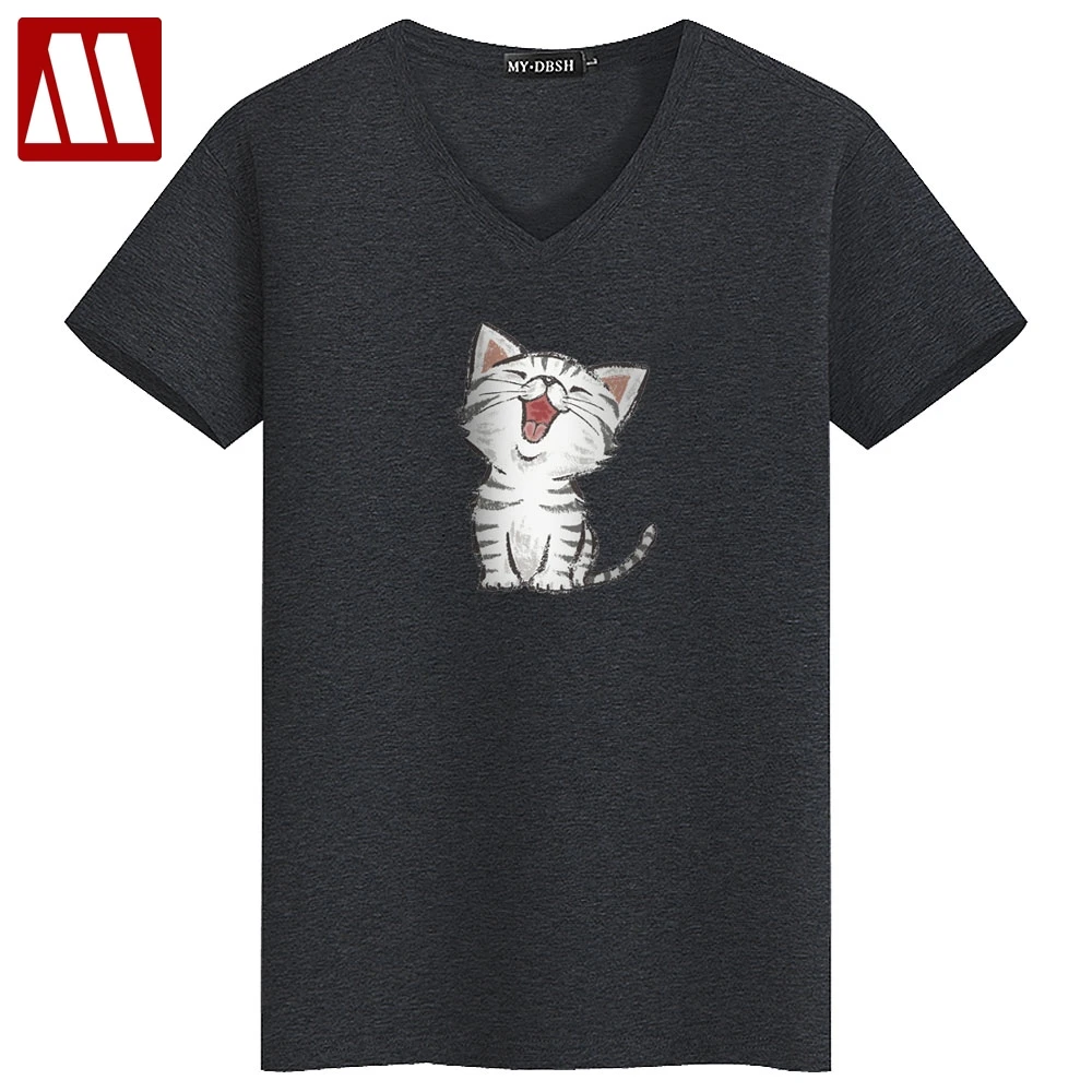 cat print shirt mens