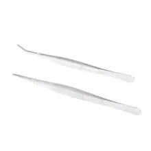 WINOMO 2 шт. Пинцет из нержавеющей стали прямой и Изогнутый пинцет практичные кусачки для пауков ящериц змей