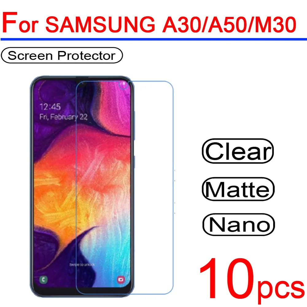 

10pcs ultra clear Soft LCD Screen Protectors film guard Cover For Samsung galaxy A10 A30 A50 M10 M20 M30 A20 Protective Film