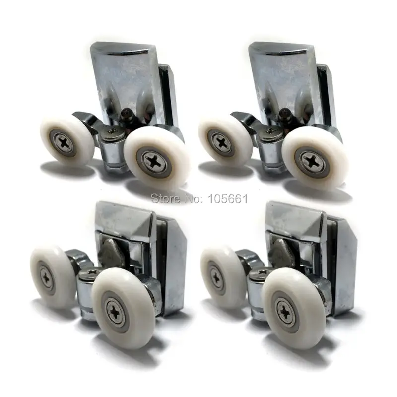 

Set of 4 Zinc Alloy Shower door rollers 2 upper and 2 lower 25mm