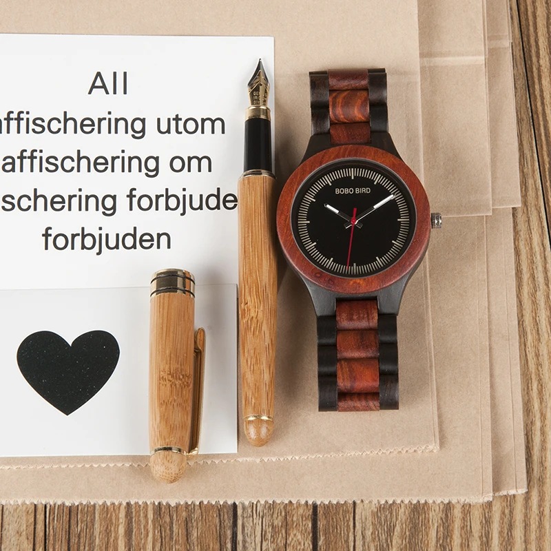 Luxury Men Wood Band Wrist Watches Japan Move' 2035 Quartz Watch Men's Top Gifts relogio masculino (13)