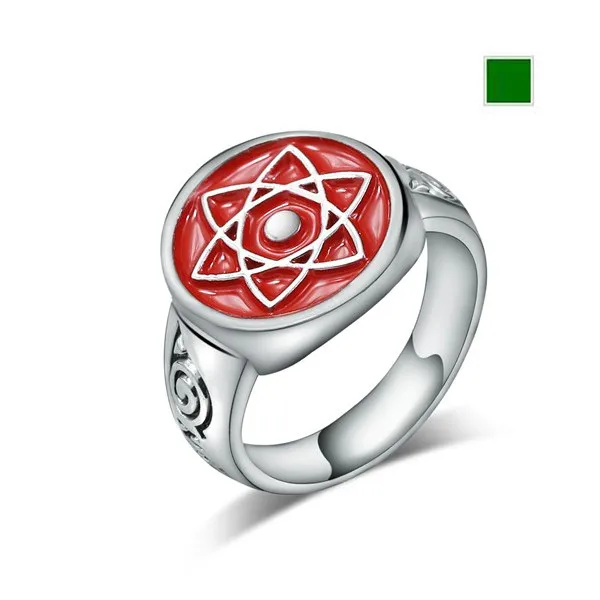 Горячая аниме Шаринган Наруто кольцо серебро Металл Саске Итачи Какаши кольца ювелирные изделия подарок для детей