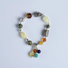 JIUDUO натуральный пчелиный воск мульти-сокровище ручной струнный браслет янтарные капли воды дизайн Прямая с фабрики специальная упаковка почта