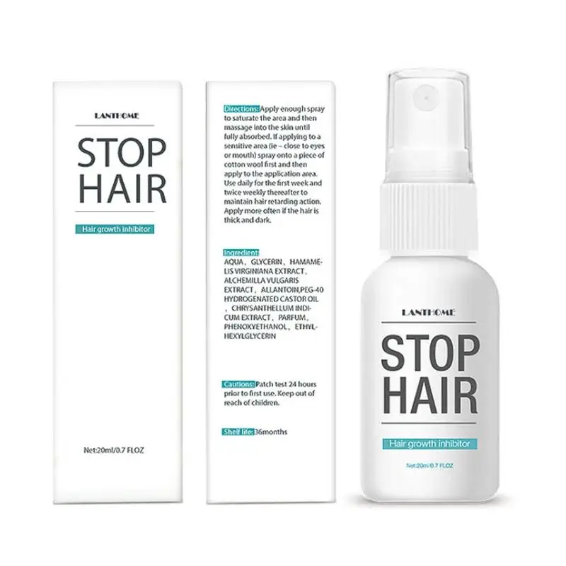 

Permanent Stop Hair Growth Inhibitor Pubic Hair Repair Smooth Body Hair Removal Treatment Spray Facial Hair Remover Women Men