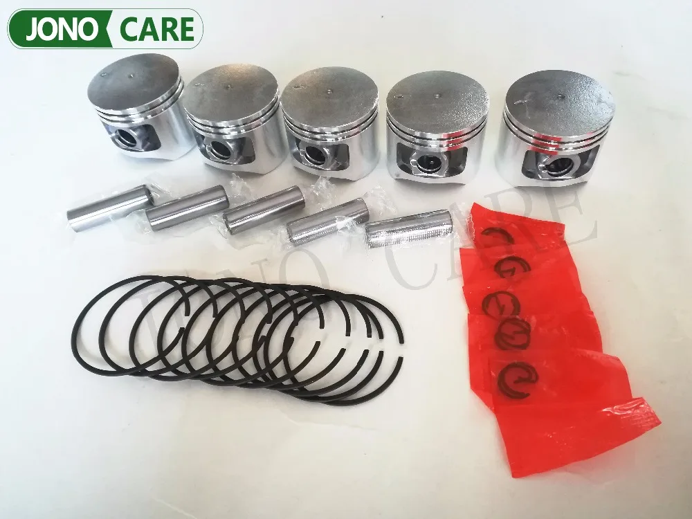 5 sets 5200 52cc chainsaw piston kit full set for Komatsu chain saw