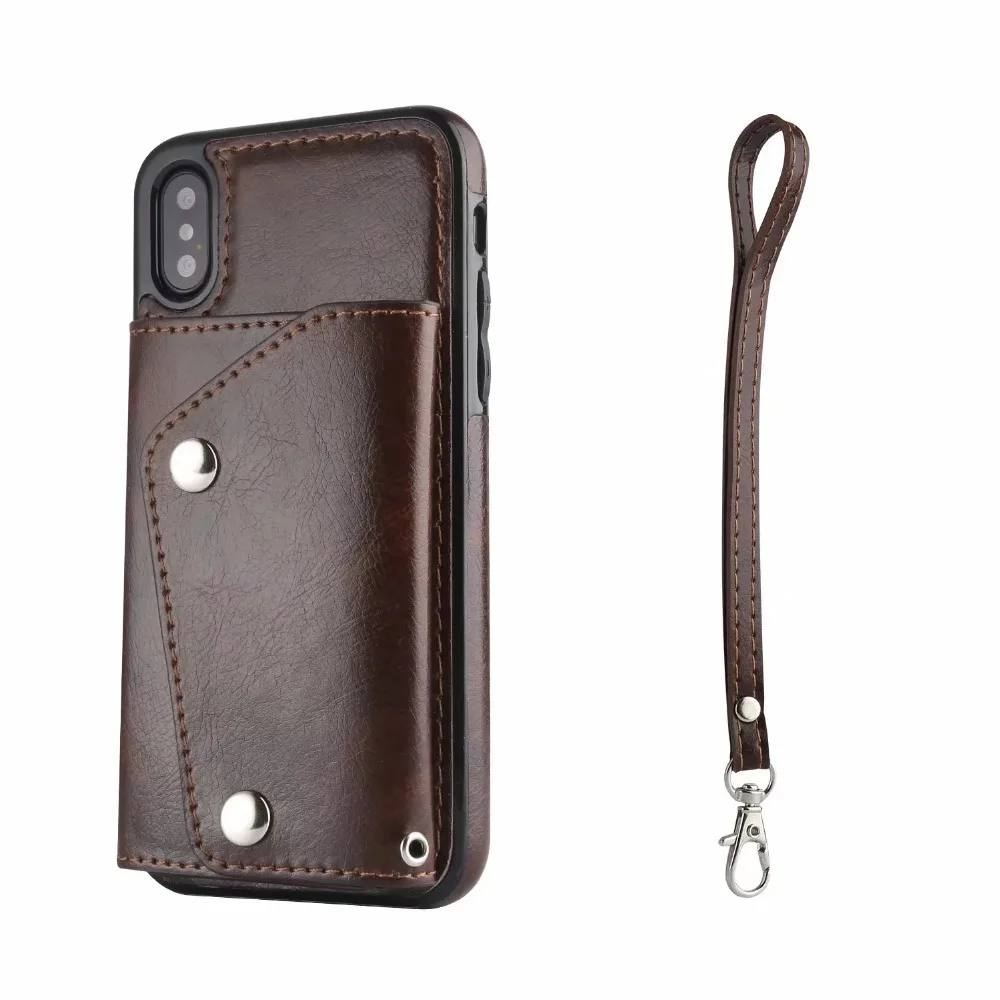 

Folio case for iPhone X 6 7 8 plus Wallet Cover Genuine Leather Luxury Flip hoes for iPhone X Cases with Card Slots holder coque