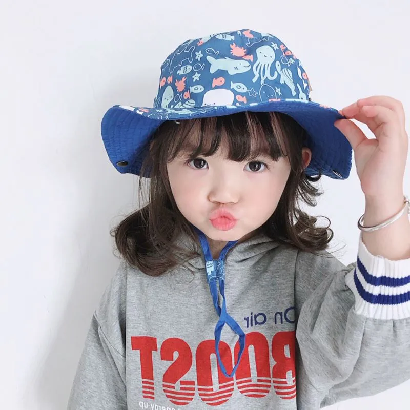 Summer Baby Hat Infant baby Cap Girl Sun Hat Cotton Children Kids Baby Summer Hat Floral Beach Bucket Girls Hats