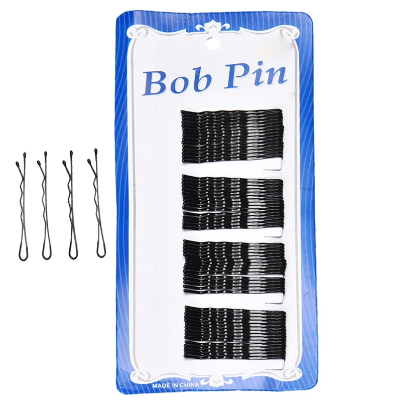 

SALE 2018 60pcs/lot 4cm Wavy Hair Clips for Women Girls Hair pins and clips Hair accessories for women Alloy Black Hair tools
