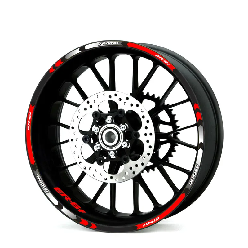 

Motorcycle Rim stripes Decals 17inch Wheel Sticker Reflective Tape For KAWASAKI ER-6F Reflective sticker