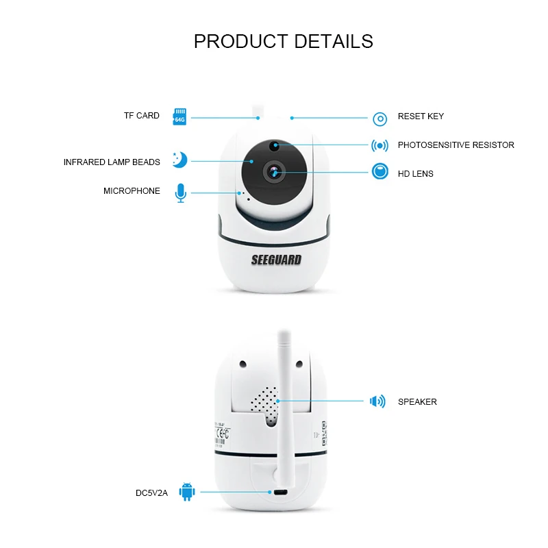 SEEGUARD HD 1080P облачная Беспроводная ip камера интеллектуальное автоматическое
