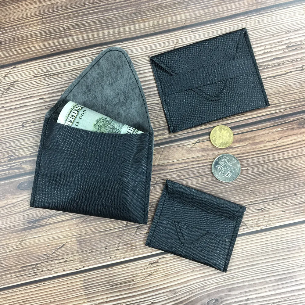 

3 Pieces Set Fashion Pu Leather Slim Coin Purse Women Men Small Mini Short Wallet Money Change Bag Little Card Holder Party Gift