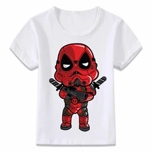 Детская одежда футболка фильма «Дэдпул»; рубашки Storm солдат из Звездных Войн кроссовер детская футболка для мальчиков и девочек ясельного и дошкольного возраста футболки oal313