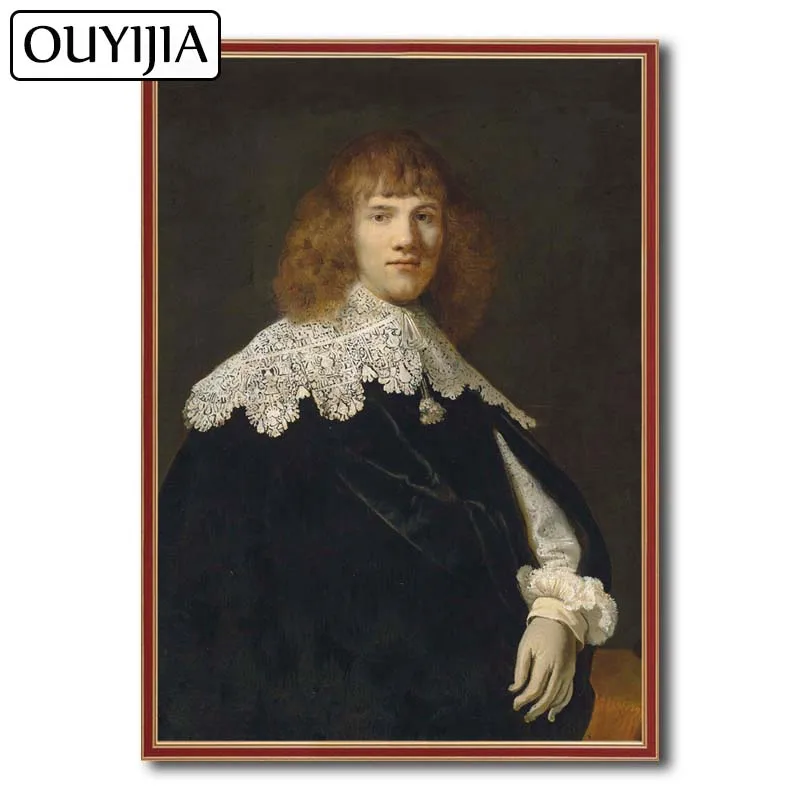 OUYIJIA 5D DIY картина маслом Rembrandt характер джентльмен алмазная живопись Вышивка