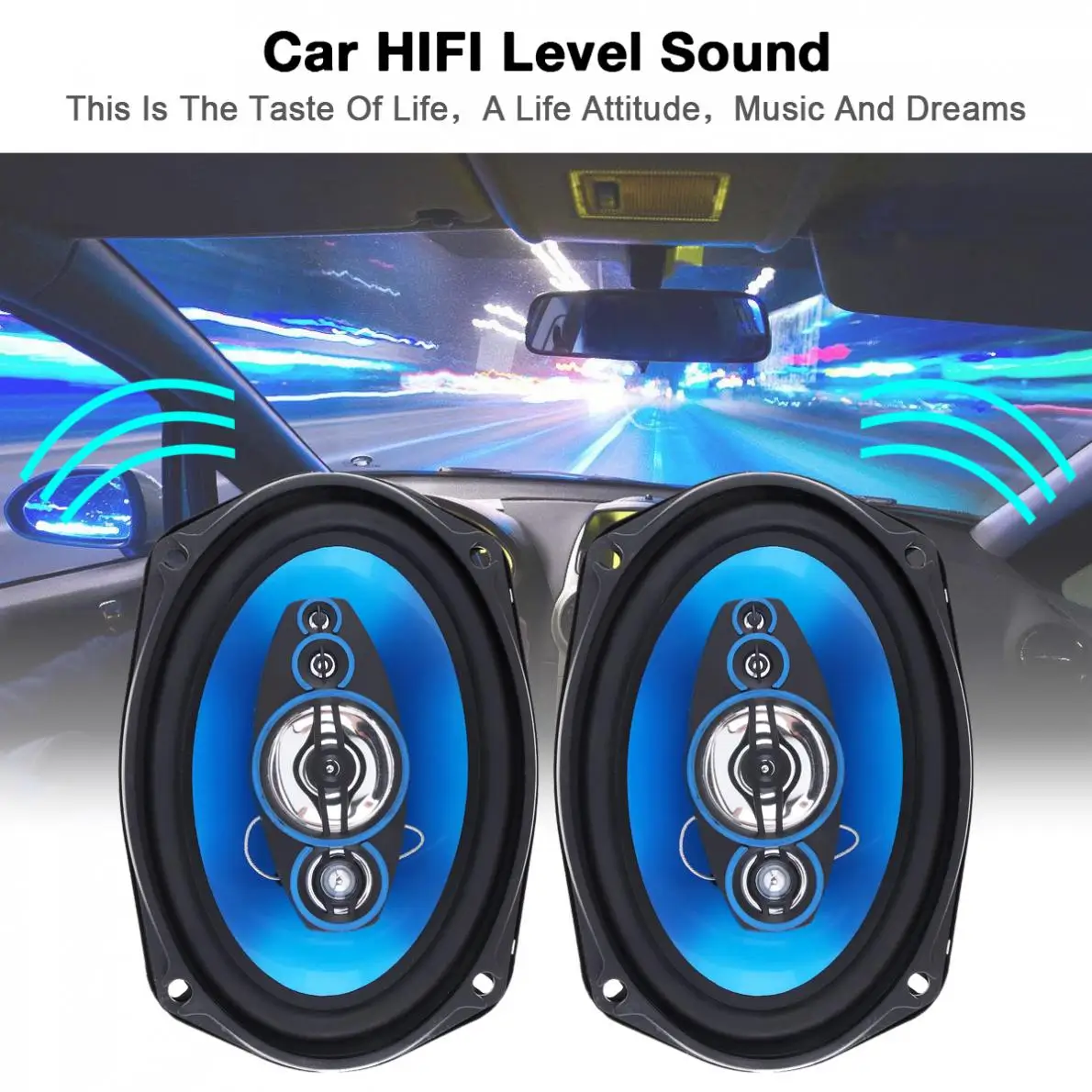 2 шт.! Автомобильные коаксиальные Hi Fi колонки 6 Х9 дюймов 1000 Вт|Коаксиальные