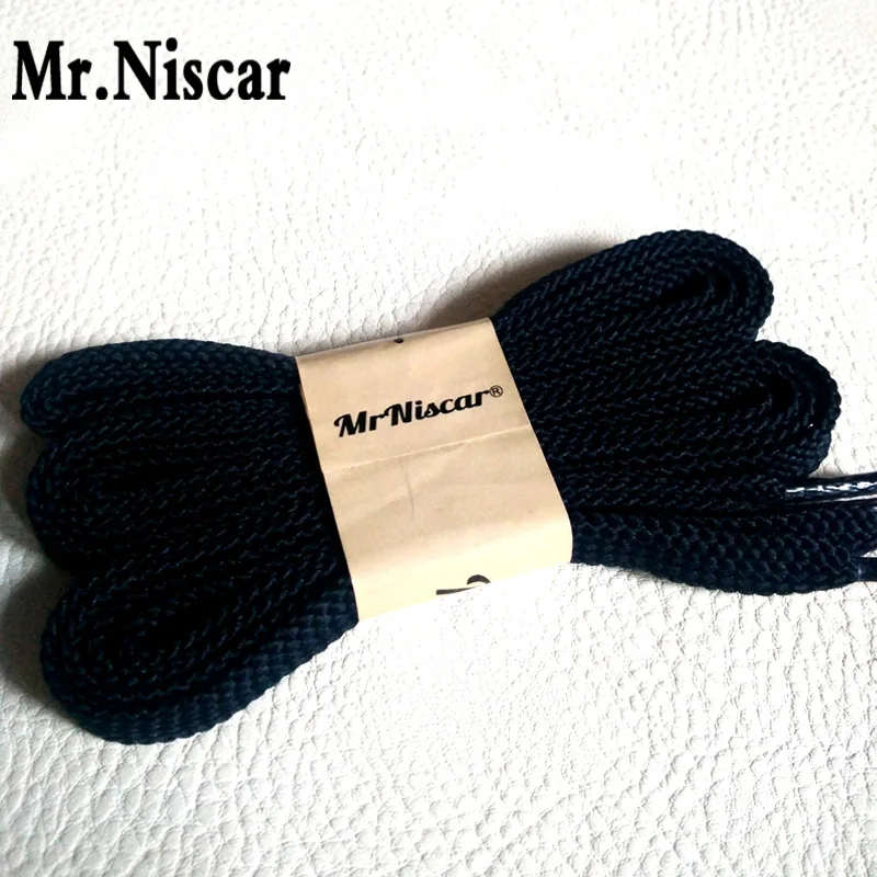 Mr. niscar/2 пара Высокое качество кроссовок Шнурки Для мужчин Для женщин темно-синий обувь на плоской подошве шнуровка для Повседневное