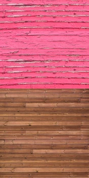 

HUAYI Pink Wood Plank And Wood Floor Drop photography filming photobooth banner Background N002