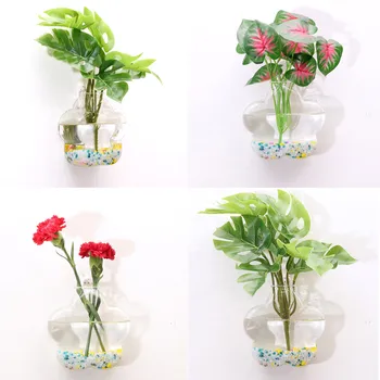 

2019 New Glass Planters Wall Hanging Planters Round Air Plant Pots Wall Plant Container vase Free Shipping