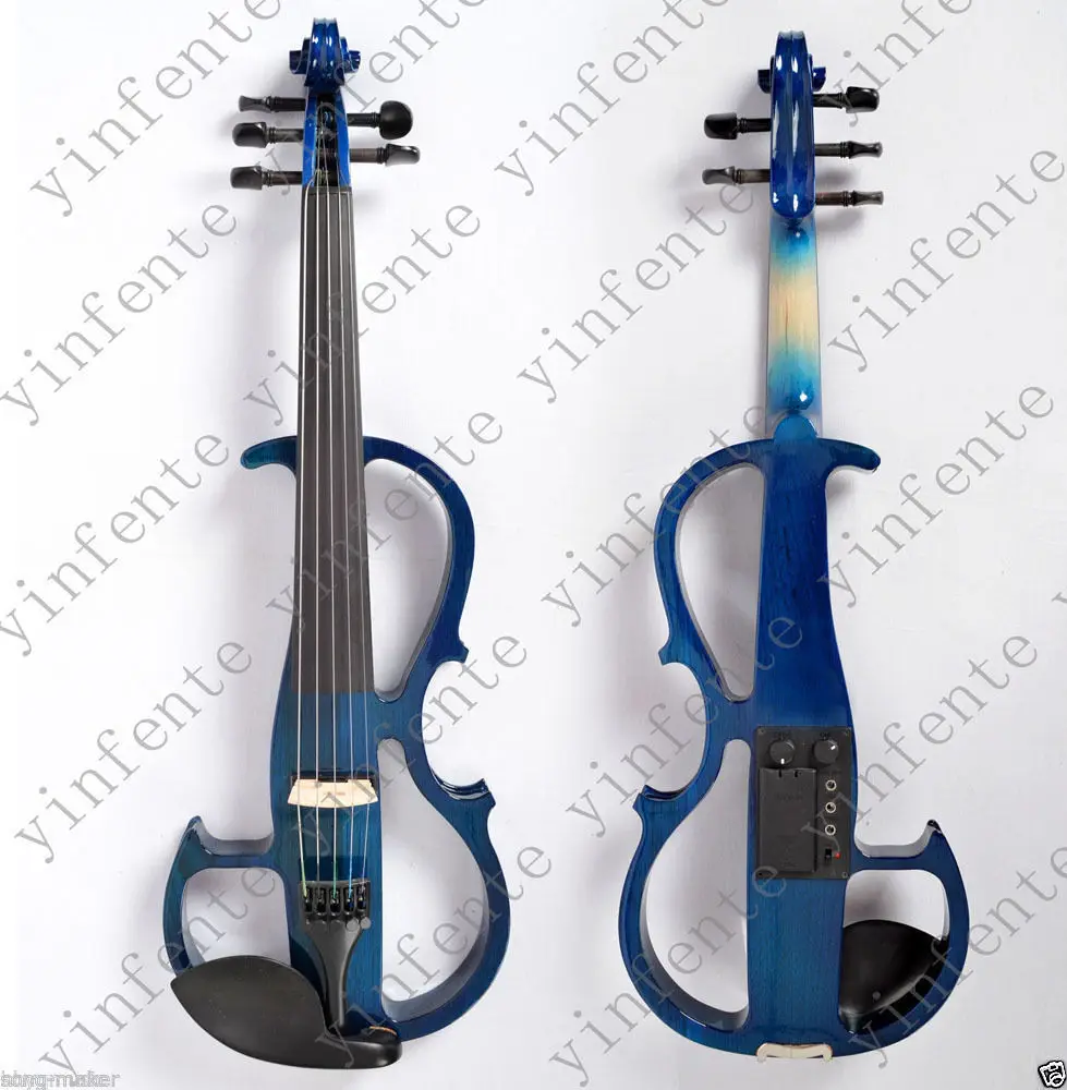 

16'' electric Viola Solid wood Powerful Sound Blue Color Bow Case Rosin Yinfente