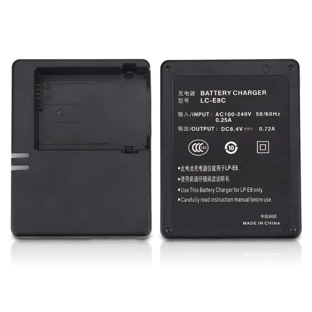

SOONHUA 2 Types Cameras Battery Charger DC 8.4V 0.72A IC Protections Charger With US EU Plug For EOS 550D 600D 650D 700D Cameras