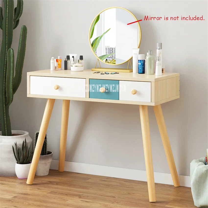  B2507 Bedroom Furniture Modern Dresser Manmade Board Solid Wood Leg Dressing Table Creative Toilet  - 33051547475