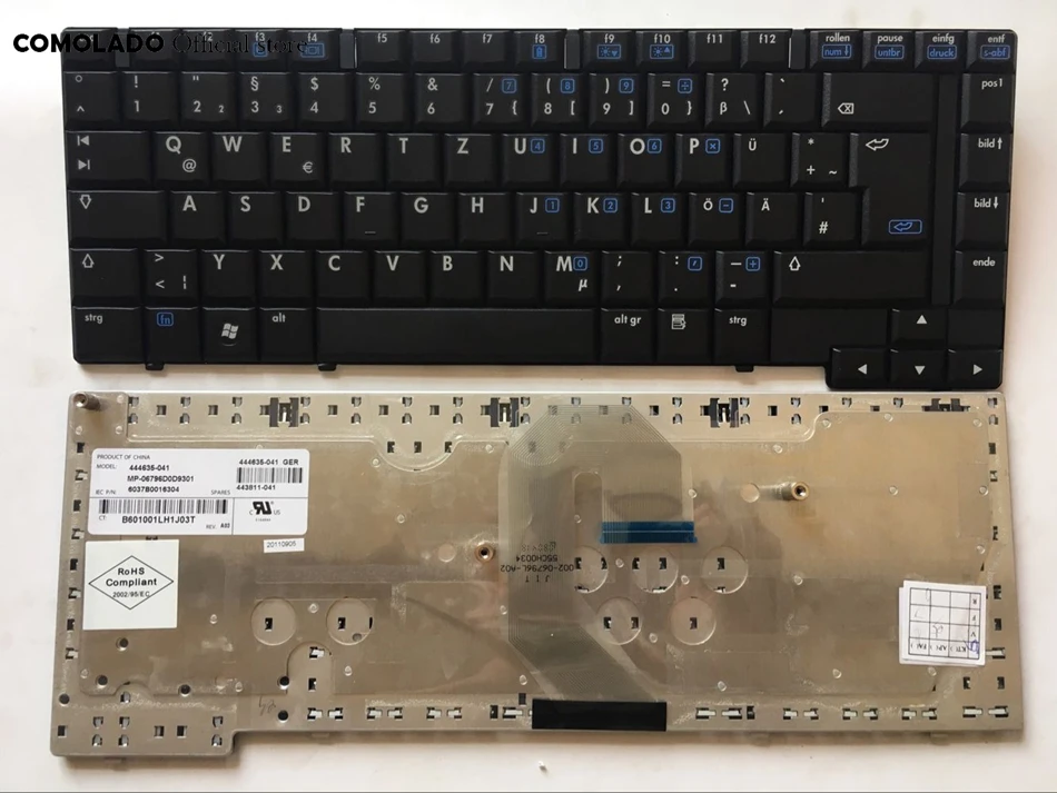 GR немецкая клавиатура для ноутбука HP 6710B 6710S 6715B 6715S 6517S 6715 6712 6735s черная макет |